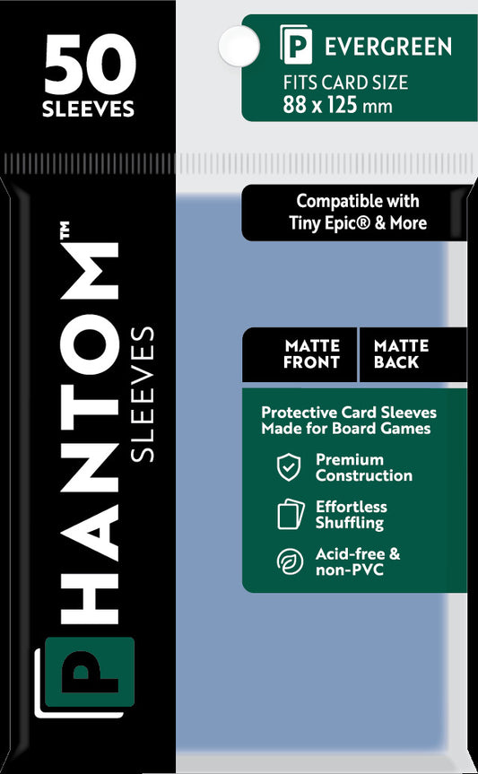 Phantom Sleeves: Evergreen Size (88mm x 125mm) - Matte/Matte (50)
