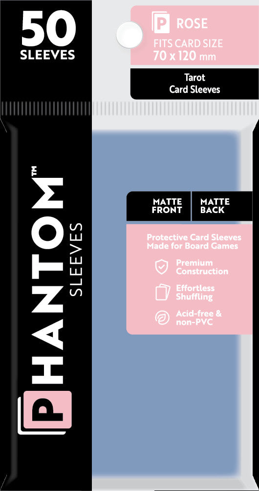 Phantom Sleeves: Rose Size (70mm x 120mm) - Matte/Matte (50)