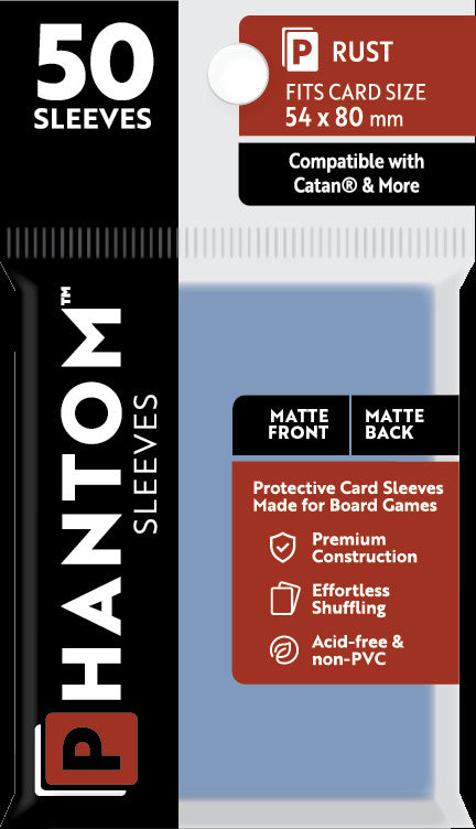 Phantom Sleeves: Rust Size (54mm x 80mm) - Matte/Matte (50)