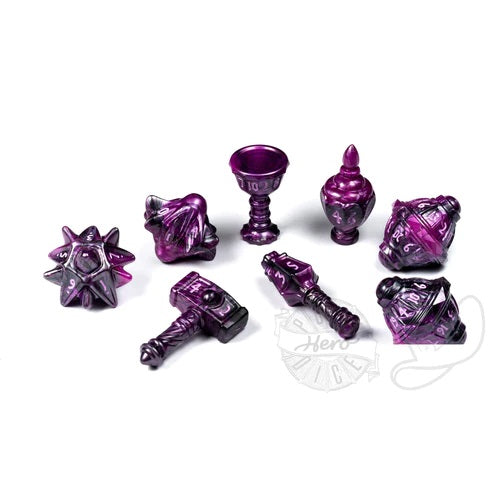 PolyHero Cleric 8 Dice Set Vile Violet