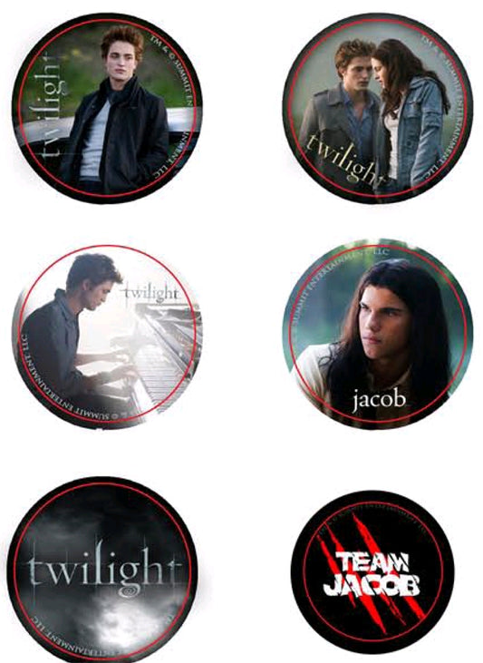 Twilight - Pin Set of 6 Style A Team Jacob - Ozzie Collectables