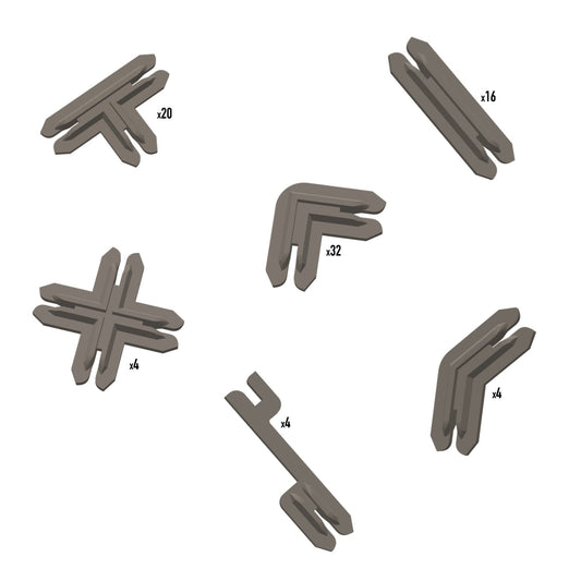 Battle Systems - Fantasy Wargames - Add-Ons - Plastic Terrain Clips - Brown