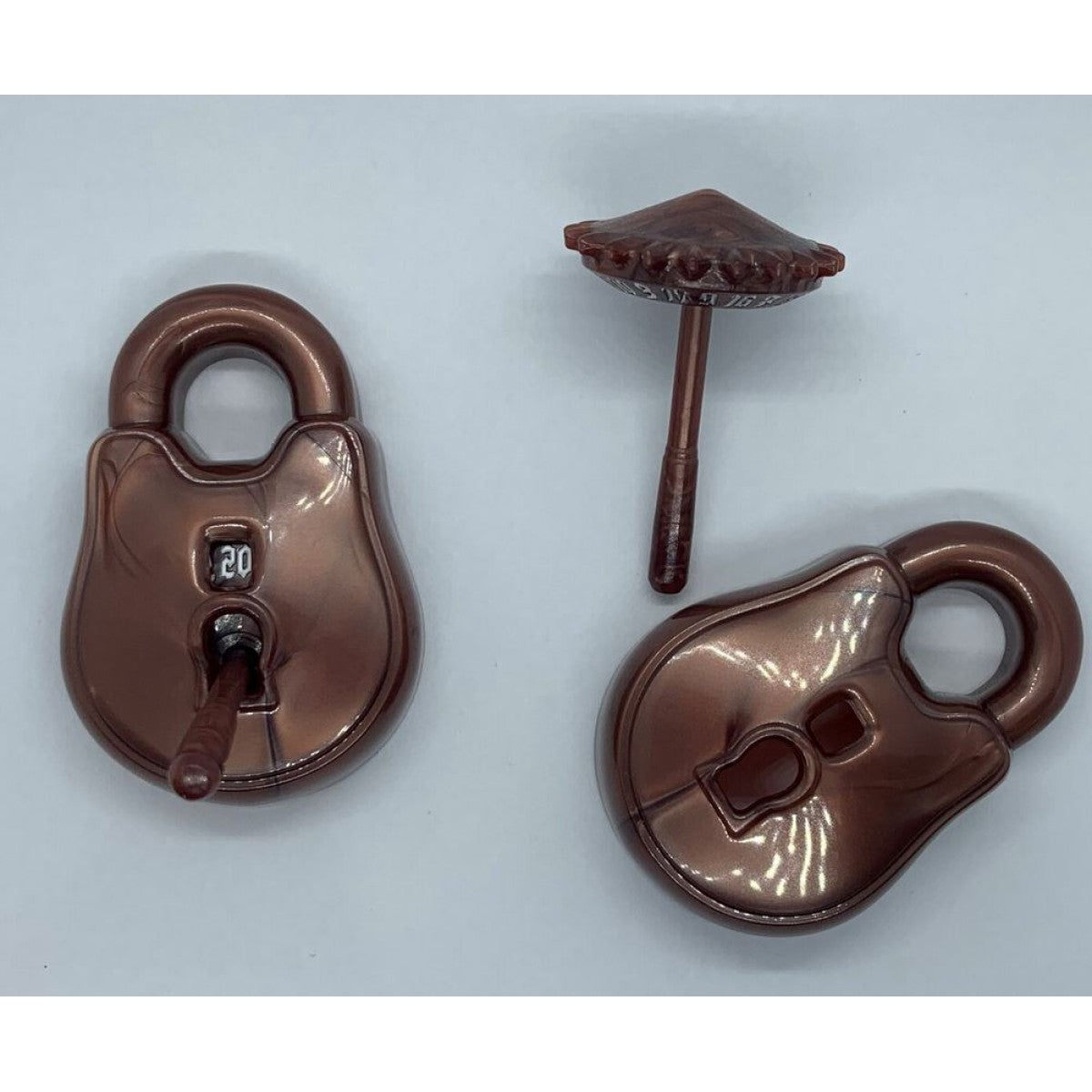 PolyHero Rogue d20 Lock and Pick Set Stout Bronze