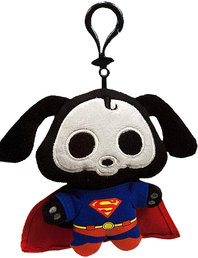 Skelanimals - Superman Dax 4" Clip-On Plush - Ozzie Collectables