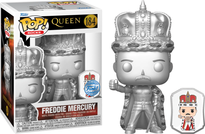 Queen - Freddie Mercury King US Exclusive Pop! with pin