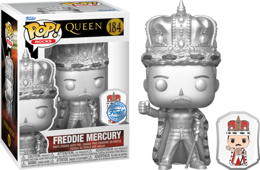 Queen - Freddie Mercury King US Exclusive Pop! with pin