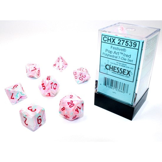 CHX 27539 Festive Polyhedral Pop Art™/red 7-Die set