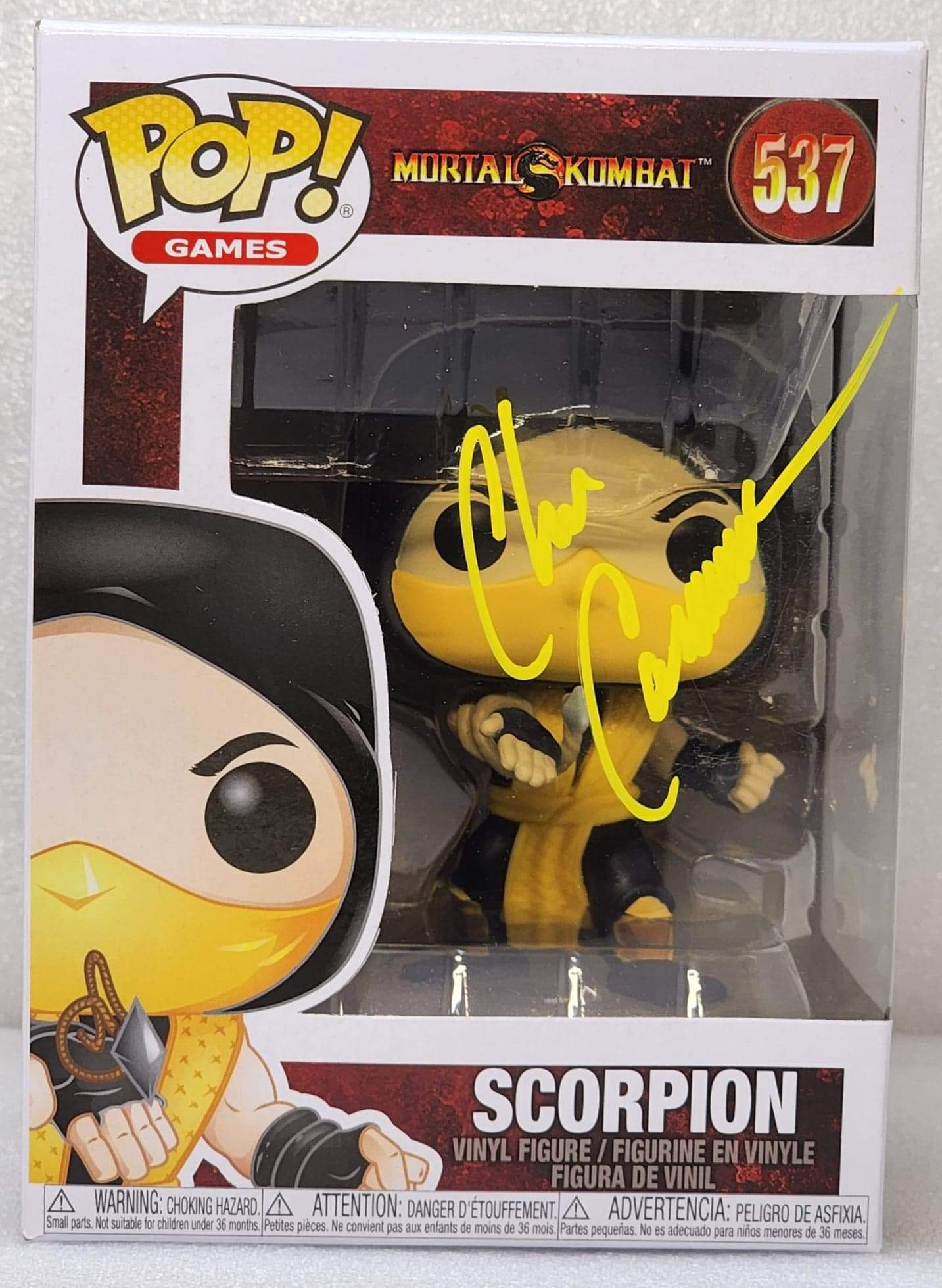 Mortal Kombat - Scorpion Signed Pop! Vinyl #537