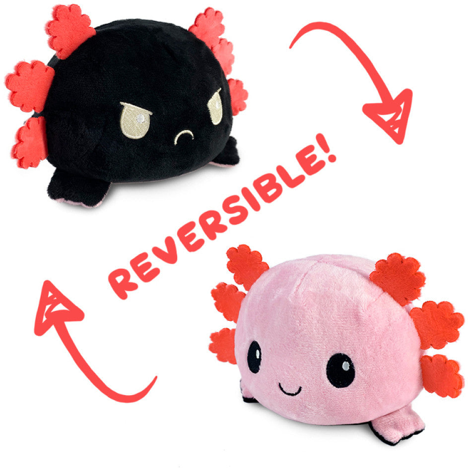 Reversible Plushie - Axolotl Pink/Black