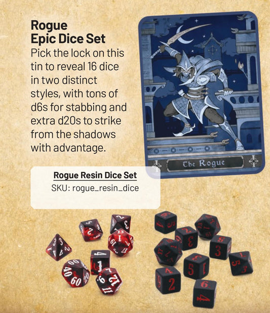 Beadle & Grimm's Rouge EPIC Dice Set & Rolling Tray