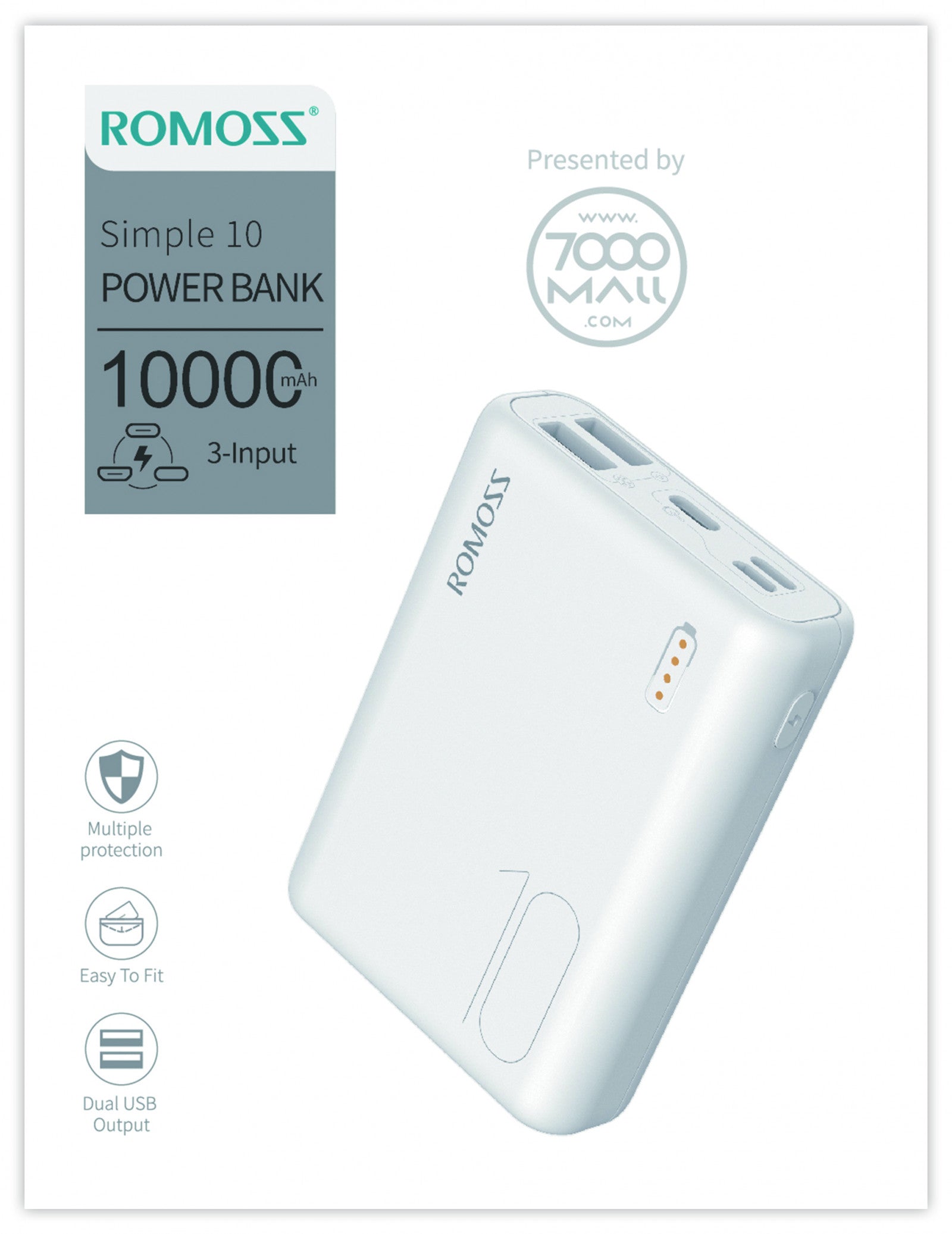 Romoss Power Bank Simple 10 10,000 mAh