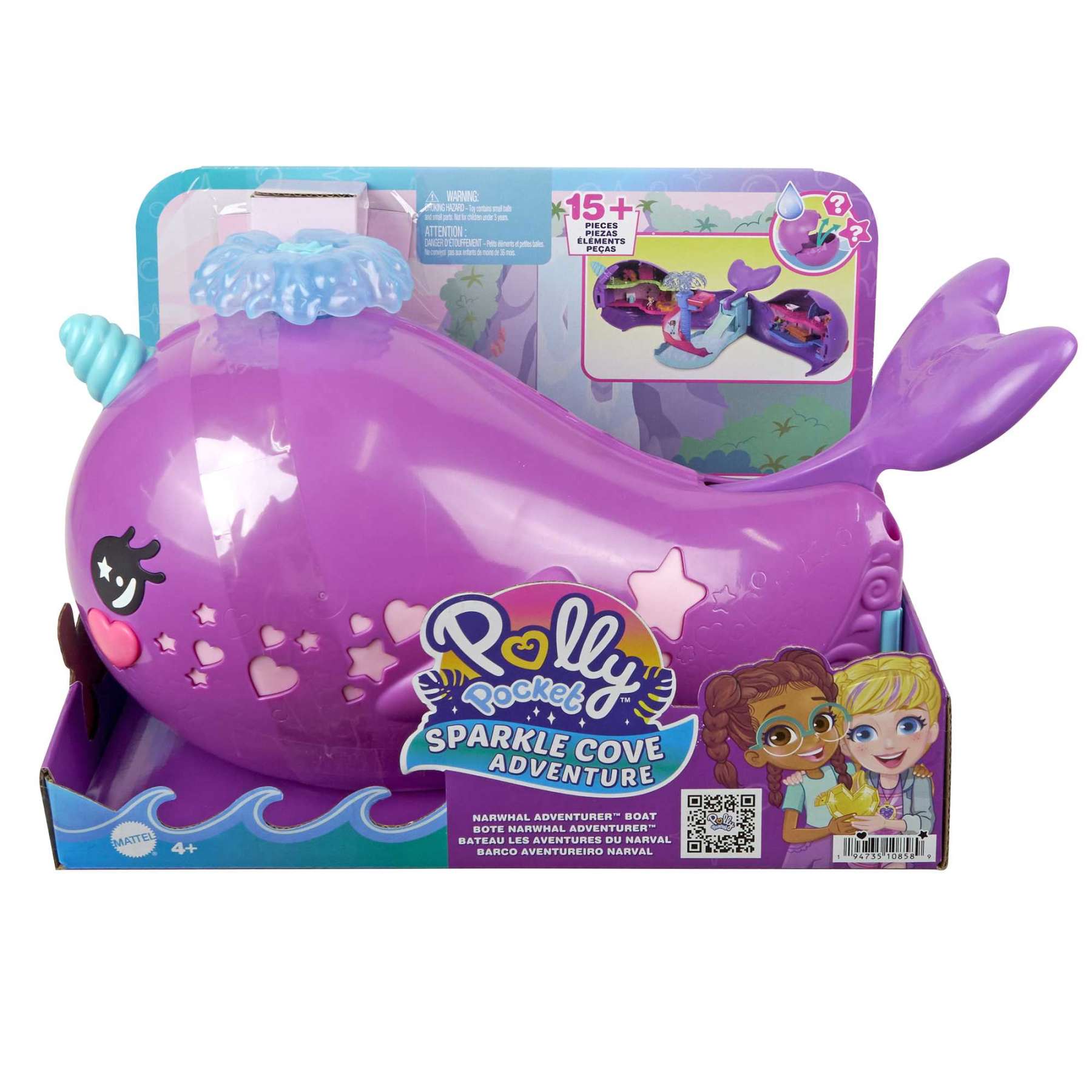 Polly Pocket - Sparkle Cove Narwhal Boat