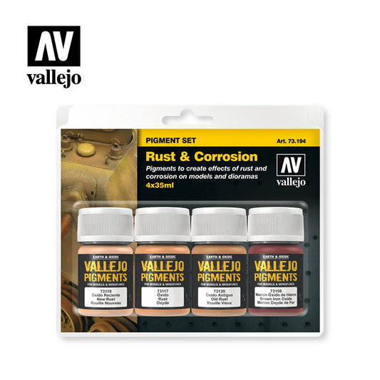 Vallejo Pigments Set Rust & Corrosion 35ml - Ozzie Collectables