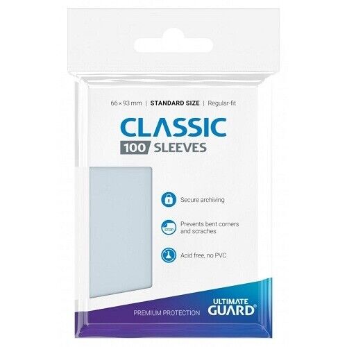Ultimate Guard Classic Soft Sleeves Standard Size Transparent (100)