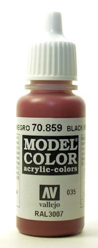Vallejo Model Colour Black Red 17 ml - Ozzie Collectables