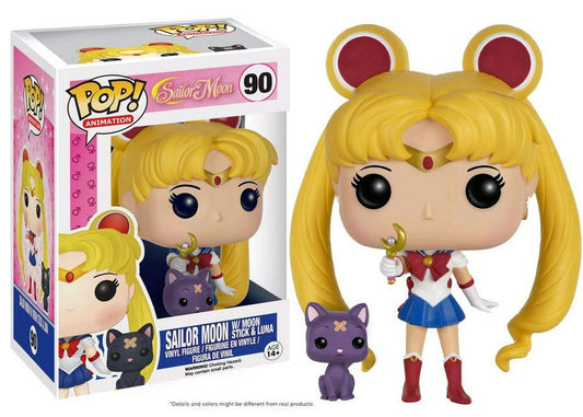 Sailor Moon (w/ Moon Stick & Luna) - Sailor Moon Pop Vinyl #90 - Ozzie Collectables