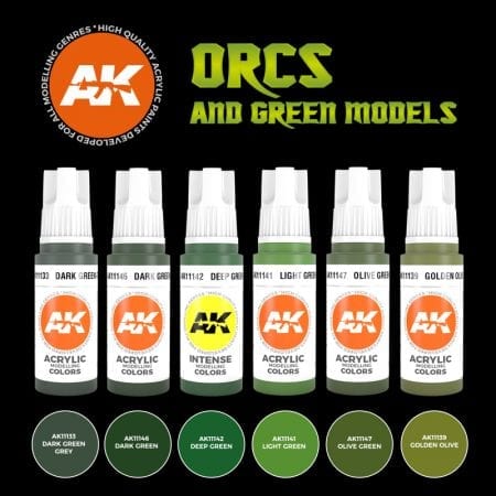 Ak Interactive 3Gen Sets - Orcs And Green Creatures