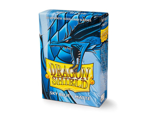 Sleeves - Dragon Shield Japanese- Box 60 - Sky Blue MATTE - Ozzie Collectables