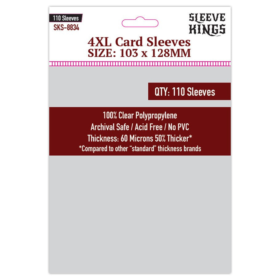 Sleeve Kings Board Game Sleeves "4mm xL (103mm x 128) (110 Sleeves Per Pack)