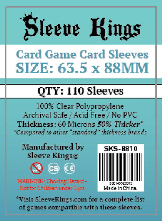 Sleeve Kings Board Game Sleeves Card Game (63.5mm x 88mm) (110 Sleeves Per Pack)