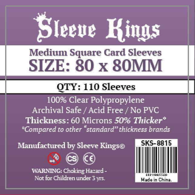 Sleeve Kings Board Game Sleeves Medium Square (80mm x 80mm) (110 Sleeves Per Pack)