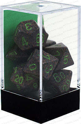 D7-Die Set Dice Speckled Polyhedral Earth (7 Dice in Display)