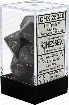 D7-Die Set Dice Speckled Polyhedral Hi-Tech (7 Dice in Display)