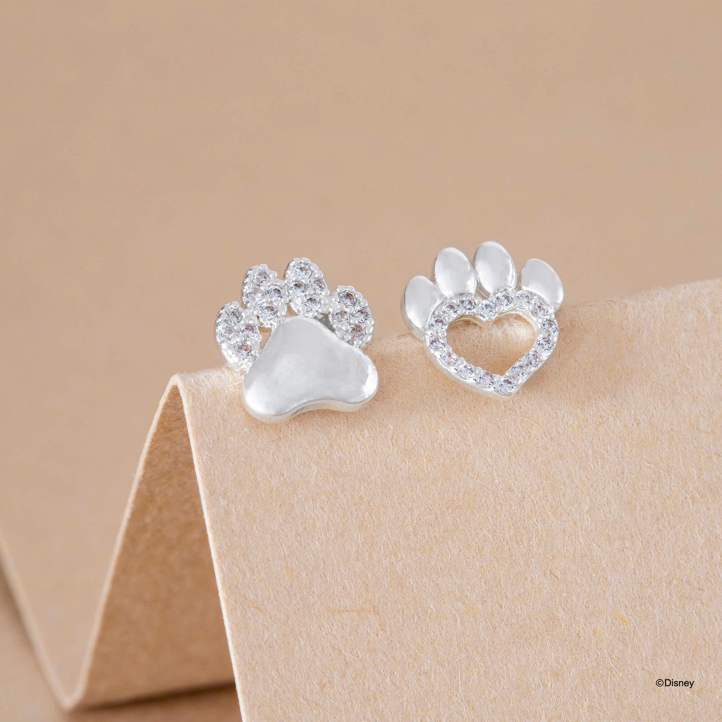 Disney Earring Diamante Paw Print Simba & Nala