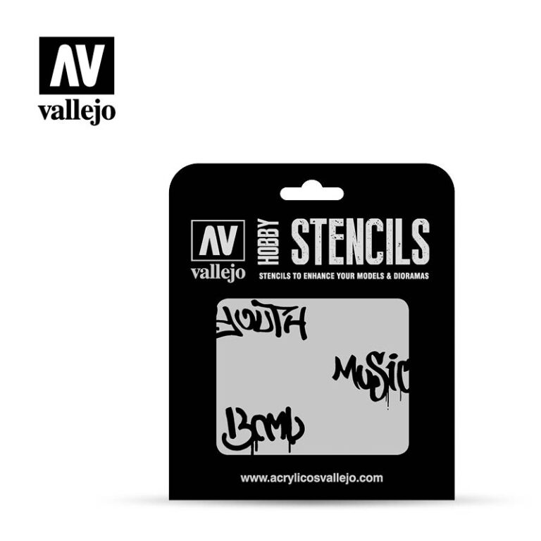 Vallejo Stencils - Lettering & Signs - Street Art Num. 1 - Ozzie Collectables