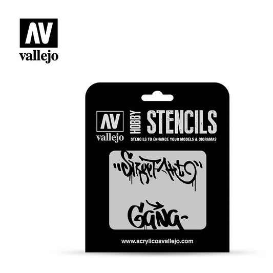 Vallejo Stencils - Lettering & Signs - Street Art Num. 2 - Ozzie Collectables