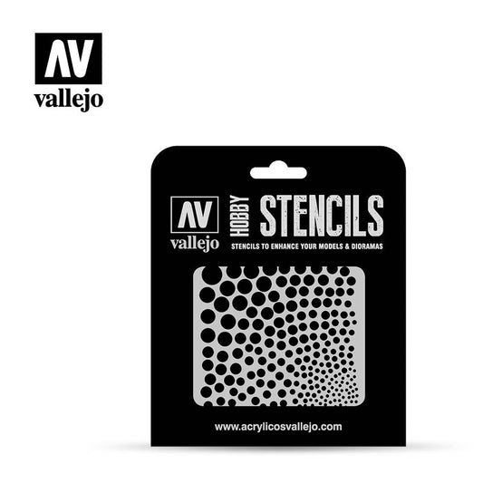 Vallejo Stencils - Sci-Fi & Fantasy - Circle Textures - Ozzie Collectables