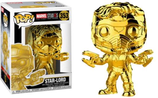 Star-Lord (Gold Chrome) - Marvel Studios 10th Anniversary Pop! Vinyl #353 - Ozzie Collectables