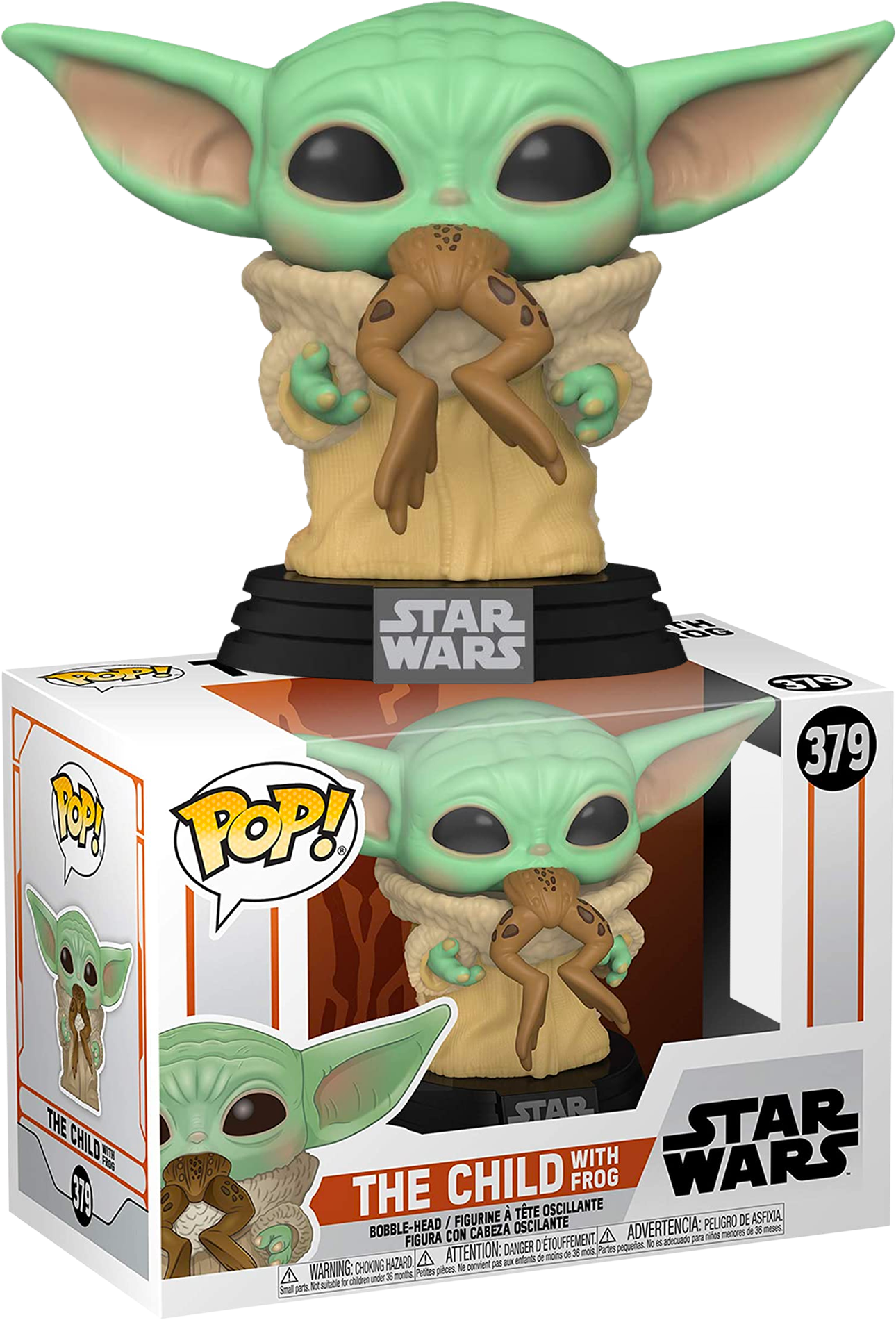 Figurine Bébé Yoda ( The Child ) With Frog / Star Wars The Mandalorian /  Funko Pop Movies 379