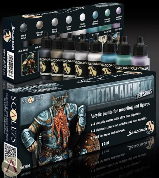 Scale 75 Scale Colour Metal n' Alchemy Steel Paint Set