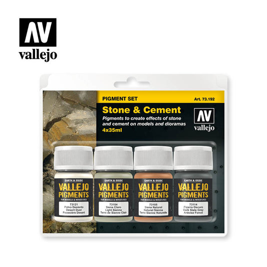 Vallejo Pigments Set Stone & Cement 35ml - Ozzie Collectables