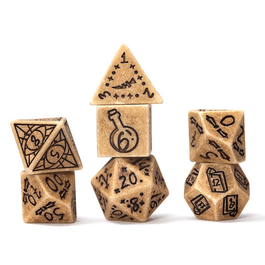 Sirius Dice - Illusory Stone - Sandstone - Dice Set 7