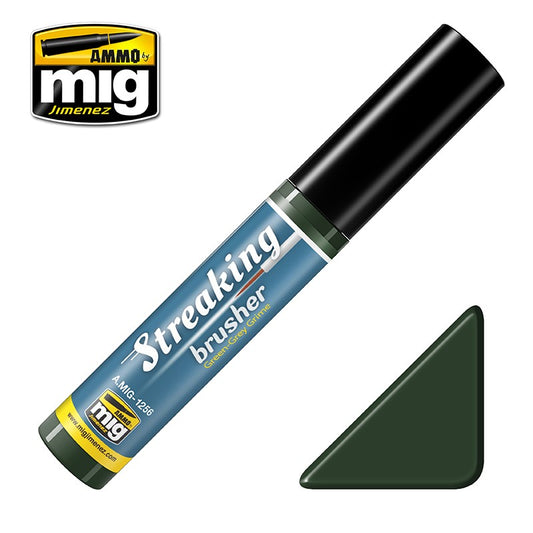 Ammo by MIG Streakingbrusher Green-Grey Grime