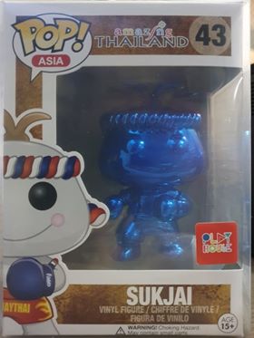 Sukjai (Blue Chrome) - Amazing Thailand POP! Asia Muaythai Mascot Thailand Icon - Ozzie Collectables