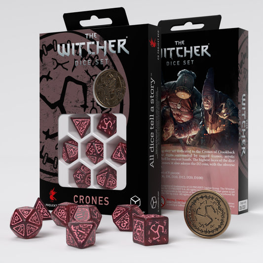 Q Workshop The Witcher Dice Set Crones - Whispess Dice Set 7 With Coin