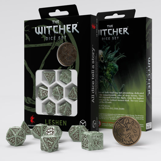 Q Workshop The Witcher Dice Set Leshen - Totem Builder Dice Set 7 With Coin
