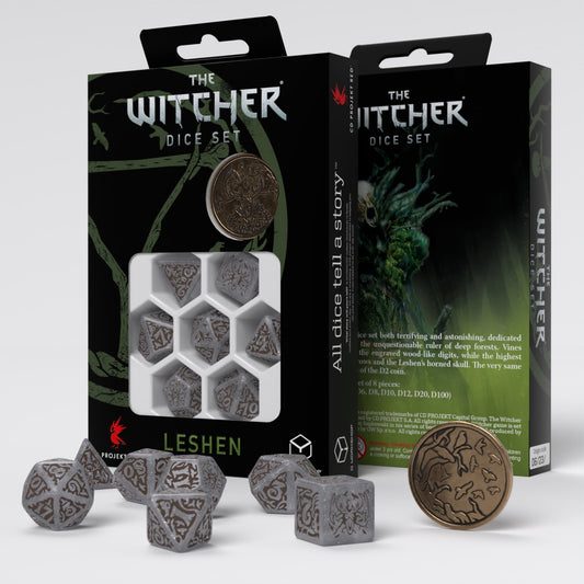 Q Workshop The Witcher Dice Set Leshen - Shape Shifter Dice Set 7 With Coin