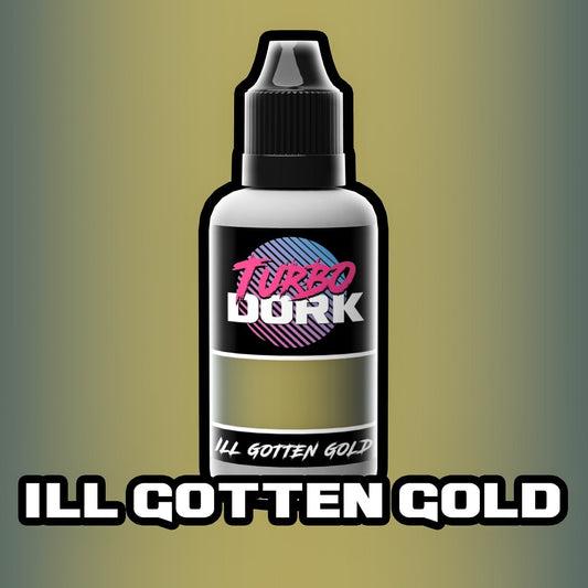 Turbo Dork Ill Gotten Gold Metallic Acrylic Paint 20ml Bottle - Ozzie Collectables