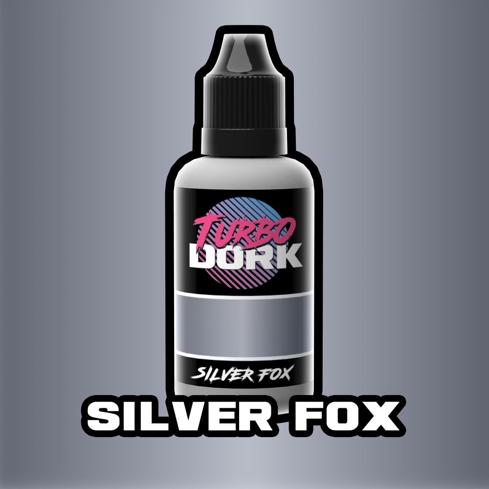 Turbo Dork Silver Fox Metallic Acrylic Paint 20ml Bottle - Ozzie Collectables
