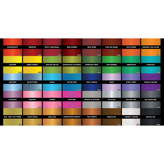 Turbo Dork - Metallic Colors Only Rack Label Strips (5 Strips)