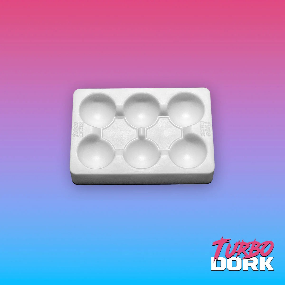 Turbo Dork Small White Non-Stick Silicone Dry Palette