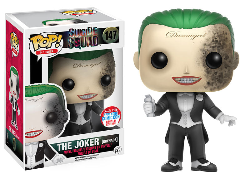 The Joker (Grenade Damage) - Suicide Squad 2016 New York Summer Convention Pop! Vinyl #147 - Ozzie Collectables