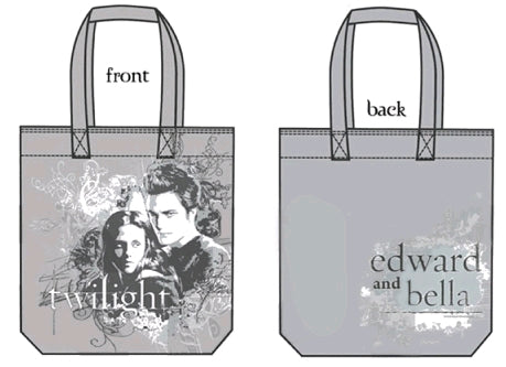 Twilight - Tote Bag Edward & Bella (Vector Grey) - Ozzie Collectables