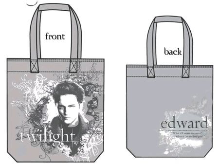Twilight - Tote Bag Edward Cullen (Vector Grey) - Ozzie Collectables