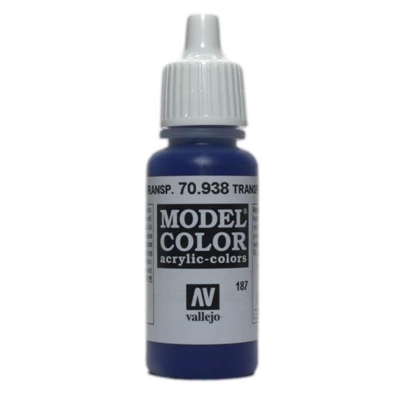 Vallejo Model Colour Transparent Blue 17 ml - Ozzie Collectables