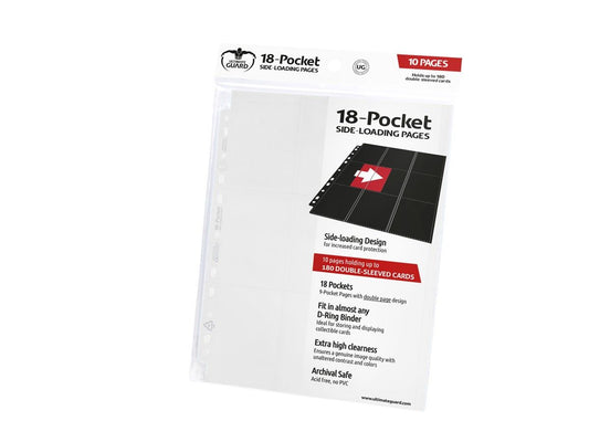 Ultimate Guard 18-Pocket Pages Side-Loading White Folder - Ozzie Collectables